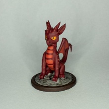 baby dragon tabletop miniature dnd dungeons dragons 3d print model - Mito3D