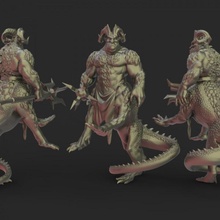 dragon ogre miniature tabletop bust fantasy figure miniatures monster warhammer wargame sigmar aos 3d print model - Mito3D