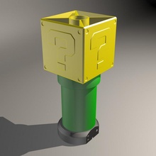Mario bloccare lampada guidato umore mistero tubo domanda elettromaker 3d print model - Mito3D