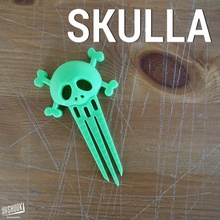 skulla trial fashion & accessories comb hair skull 3dshook 3d print model - Mito3D