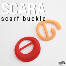 scara scarf buckle trial fashion & accessories 3dshook 3d print model - Mito3D