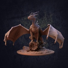 indigo fae dragon table patron créature dragons donjons épique mini monstre rpg miniature volant trappeurs dnd Wyvern canard ttrpg fainerie loge 3d print model - Mito3D
