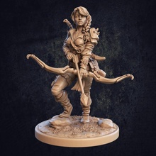 lila elf ranger tabletop dragon dragons dungeons female girl hero mini rpg character miniature trappers bow dnd pathfinder ttrpg lodge 3d print model - Mito3D