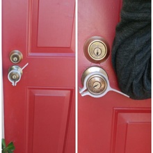 hands free door handle bolt - 2 dia hands-free door-handle coronovirus 3d print model - Mito3D