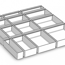sorting boxes box modular organize sortimo assortment sorage 3d print model - Mito3D