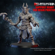 female druid tabletop dragon dungeons fantasy game war male hammer age elves wargame dungeon dnd pathfinder sigmar wh aos 3d print model - Mito3D