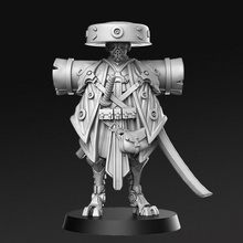 Kanbei robot samouraï 32mm dnd table futur Japon sci épée tokyo scifi donjons Dragons catana 3d print model - Mito3D