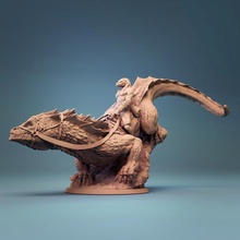 dev kertenkele monte takılmamış masaüstü Yazdır yaratık Ejderha monitör Kral 3d print model - Mito3D