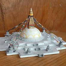 Boudhanath stupa Kathmandu Nepal Architektur Buddhismus Gebäude Tempel Miniatur Kirche religiös Asien Wahrzeichen Pagode Buddhist asiatisch Miniwelt miniworld3d Himalaya 3d print model - Mito3D