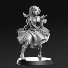 elisa - wizard apprentice 32mm dnd tabletop dragon girl woman magic dungeonsanddragons dungeon rn estudio rnestudio 3d print model - Mito3D
