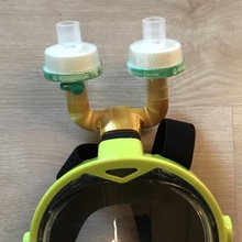 mergulho mascarar adaptador filtro acessibilidade cara coroa válvula ventilador Schutz covid máscara ffp hibernatix 3d print model - Mito3D
