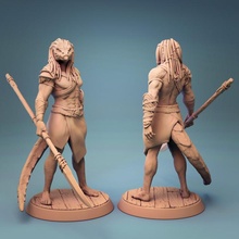 kertenkele Adam masaüstü Yazdır yaratık Kral dnd canavar Lizarkfolk 3d print model - Mito3D