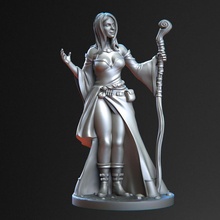 april novice sorcerer tabletop dragons dungeons fantasy female girl hero mini model character wizard magic painting miniature supportless supportfree heroic heroes dnd 3d print model - Mito3D