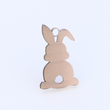 easter bunny earrings pendant rabbit earring pendants idealab haze easter-bunny easter-rabbit 3d print model - Mito3D