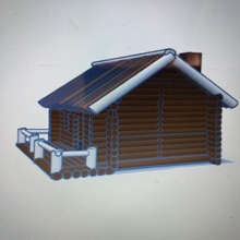 caccia log cabina foresta lodge 3d print model - Mito3D
