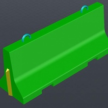 hormigón carretera barrera escala 1 35 accesorios accesorio modelo miniatura maqueta diorama moderador 3d print model - Mito3D