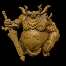 nurgle tabletop demon armor hell sword evil horns nurgle decay rot 3d print model - Mito3D