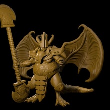 pit fiend tabletop demon armor creature monster wings pitfiend 3d print model - Mito3D