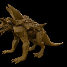 Tarrasque Tischplatte Kreatur Monster Hörner 3d print model - Mito3D