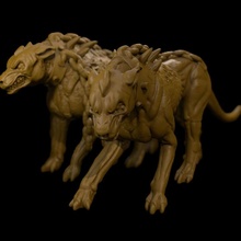 hell hounds tabletop creature dog monster hellhounds 3d print model - Mito3D