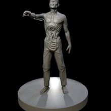 zombie 02 gratuito orrore mostro budella decadimento marcire 3d print model - Mito3D