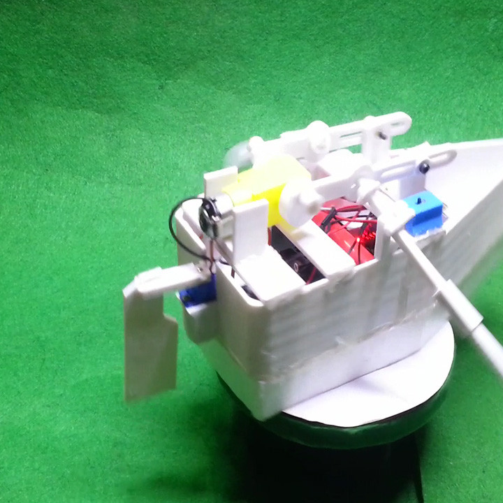 rowing boat automata controlled smartphone toys & games 3D print model - Mito3D