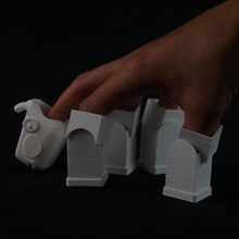 hand animals - cow toys & games animal fingers minecraft beautiful-creatures 3d print model - Mito3D