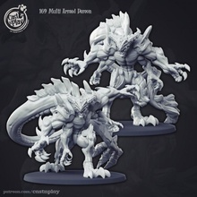 multi armed demon tabletop boss enemy 4 arms dungeon dnd cast castnplay hunters 3d print model - Mito3D