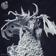 undead drake pre-supported tabletop boss dragon dungeons epic zombie dead encounter dnd cast loyalty castnplay gargantuan 3d print model - Mito3D