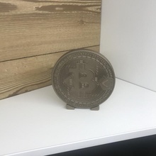 Bitcoin supporter titulaire soutien monnaie devise éthérée crypto btc 3d print model - Mito3D