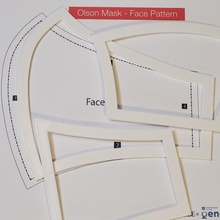 cuting guide olson viso maschera accessibilità sicurezza corona cucire Salute virus 19 covid epidemia 3d print model - Mito3D