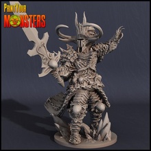 death knight tabletop game monster rpg miniature patreon d&d dnd emmanuel lepas printyourmonsters 3d print model - Mito3D