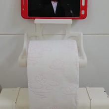 toilet paper & phone holder mobile 3d print model - Mito3D