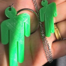billie eilish logo keychain fashion & accessories necklace fandom billieeilish 3d print model - Mito3D