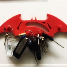 batman superman key holder & garden movie dc comics batmanvssuperman 3d print model - Mito3D