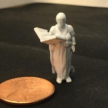 young female dwarf wizard tabletop gaming 40k lab warhammer miniature 28mm dnd pathfinder arcane august arcaneoctopuslab mcdaniel octoupus 3d print model - Mito3D