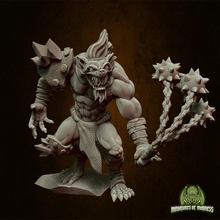 gnoll king tabletop demon devil dragon fantasy game warrior miniature dungeon 28mm dnd 32mm 5e 3d print model - Mito3D