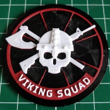 custom logo viking squad fan art filament colors change creality ender3pro 3d print model - Mito3D