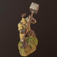 ogre warrior fantasy orc character 3d print model - Mito3D