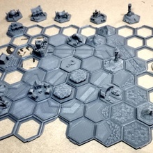 hex quest mapping rpg supportless map dnd poly dungeons dragons pathfinder paper pencil 3d print model - Mito3D