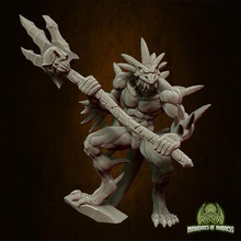 fork devil tabletop demon board fantasy game hell mini monster miniature minis 28mm dnd 32mm dnd5e spined crature 3d print model - Mito3D