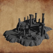 Terrain Ruine Tischplatte Dungeons Fantasie Miniaturen Rollenspiel Charakter Brettspiele 3d print model - Mito3D
