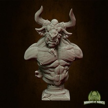 minotaur bust tabletop demon collection devil game monster statue miniature dnd 5e dnd5e 3d print model - Mito3D