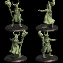elf druid tabletop stl creature human miniatures magic staff humanoid woodland spells tytantroll 3d print model - Mito3D