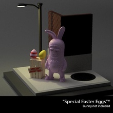 special easter eggs - bunny included mini diorama wekster 3d print model - Mito3D