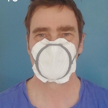 quick easy coronavirus mask respirator face facemask covid19 ppe 3d print model - Mito3D