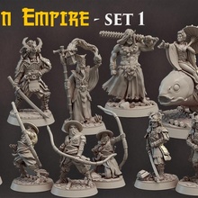 dragon empire bundle set 1 tabletop fantasy minis pack dnd titanforge 3d print model - Mito3D