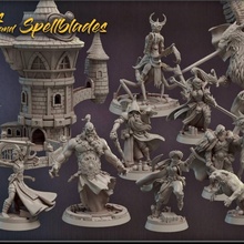 battle & spellmages bundles tabletop fantasy mage dnd titanforge 3d print model - Mito3D