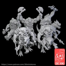 big orc riders tabletop dinosaur ork warhammer orcs dnd ageofsigmar 3d print model - Mito3D