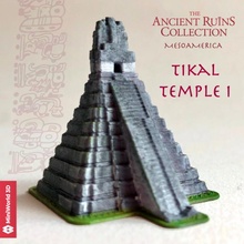 tikal tapınak şakak mabet harika jaguar guatemala Amerika Antik mimari Aztek Maya Meksika kule piramit kale kalıntılar piramitler İspanyol öncesi mini dünya ön plana ait miniworld3d 3d print model - Mito3D
